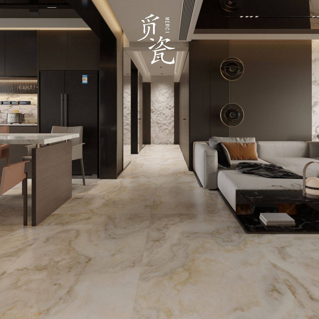 广东超耐磨现代轻奢大理石瓷砖高端别墅客厅地砖厕所卫生间墙砖为何成为装修新宠？-水磨石砖-淘宝好物网