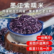 Yunnan Ink Jiang Purple Rice New Rice Purple Glutinous Rice Blood Glutinous Rice Rice Fat Rice Farm Old Variety 1kg (2 catty) clothes