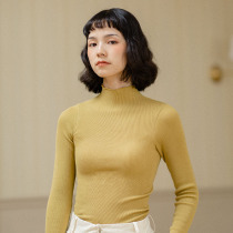 High collar under Boots high collar inside base shirt thin tight body heat storage warm long sleeve top home wear tight underwear