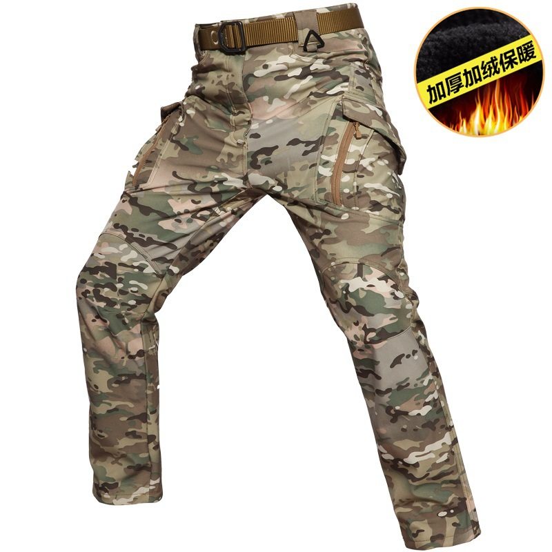 Autumn and winter new archon stormtrooper pants IX9 soft shell outdoor velvet camouflage thickened warm waterproof wear-resistant