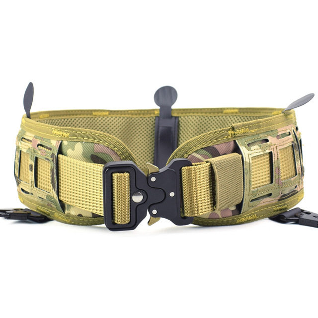 Xi Workshop] Outdoor multi-functional tactical waist seal snake buckle pilot laser cutting MOLLE system CS load