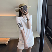 Sandro Vicari knit dress dress woman 2020 new summer high waist temperament slim white short dress