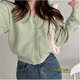 Melon Bobo Latte ~ Girly and Gentle Sweater V-neck Sweater Cardigan Korean College Loose Knitted Jacket