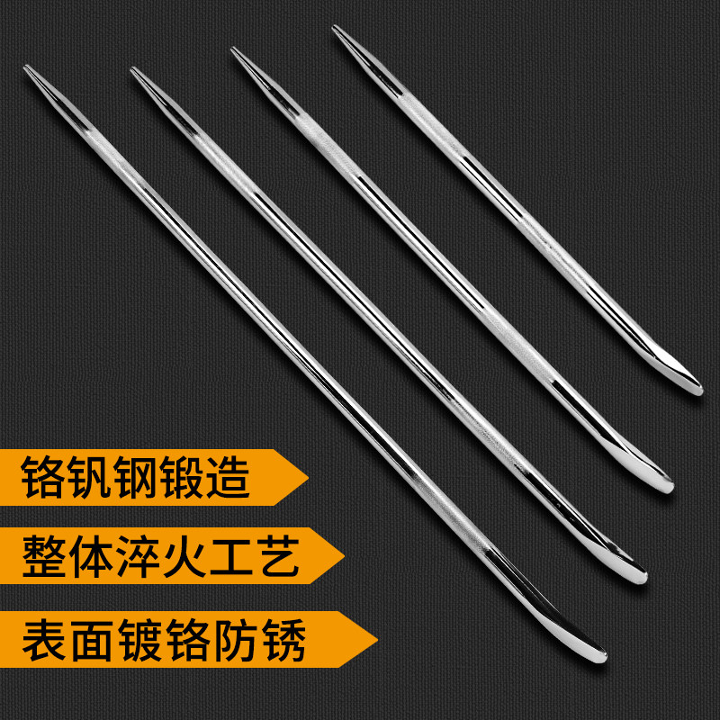 Round crowbar tire sleeve booster rod tight rope pressure rod crowbar chrome-plated crowbar truck prying tool