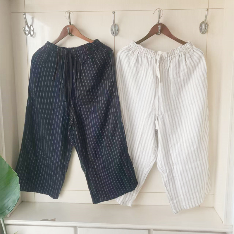 Japanese-Style Three-Layer Gauze Pure Cotton Marshmallow Lightweight Soft Unisex Five-Point Pants, Seven-Point Pants, Home Shorts Japanese-Style Three-Layer Gauze Pure Cotton Marshmallow Lightweight Soft Unisex Five-Point Pants, Seven-Point Pants, Home Shorts