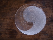 Japanese glass writer Naoya Arakawa Handmade Tai Chi Plate Bubble Pattern Disc Dinner Plate Dessert Plate