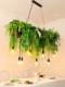 Forest-Style Green Plant Restaurant Bar Counter Pendant Light, Sunroom Dining Table Tea Room Restaurant Light, High Atmosphere Lighting for Homestay and Cafe