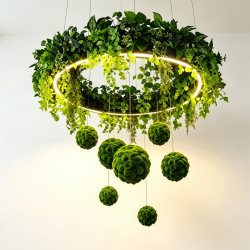 Forest-Style Aperture Pendant Lights for Hotel Lobbies, Indoor Landscaping, Leisure Areas, Store Check-In Spots, Restaurant Window Atmosphere Decoration Lights