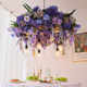 Creative Round Floral Chandelier with Flowers for Bar, Garden, Restaurant, Cafe, Hotel, Floral Decoration Chandelier