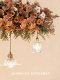 Bar Chandelier, French Romantic Style, Floral Coffee Color, Cafe Restaurant, Wedding Banquet Hall Decoration, Retro Atmosphere Light