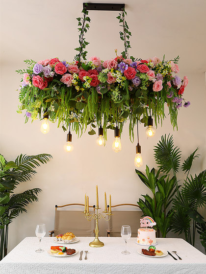 Bar Counter Pendant Light, Creative Plant Pendant Light, Restaurant, Hotel, Hot Pot Restaurant, Hotel Dining Decoration Light, Window Green Plant Pendant Light