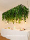 Southeast Asian Pendant Lights with Forest-Themed Green Plants, Decorative Lighting for Restaurants and Hotels, Creative Dining Space Layout, Bar Counter Pendant Lights