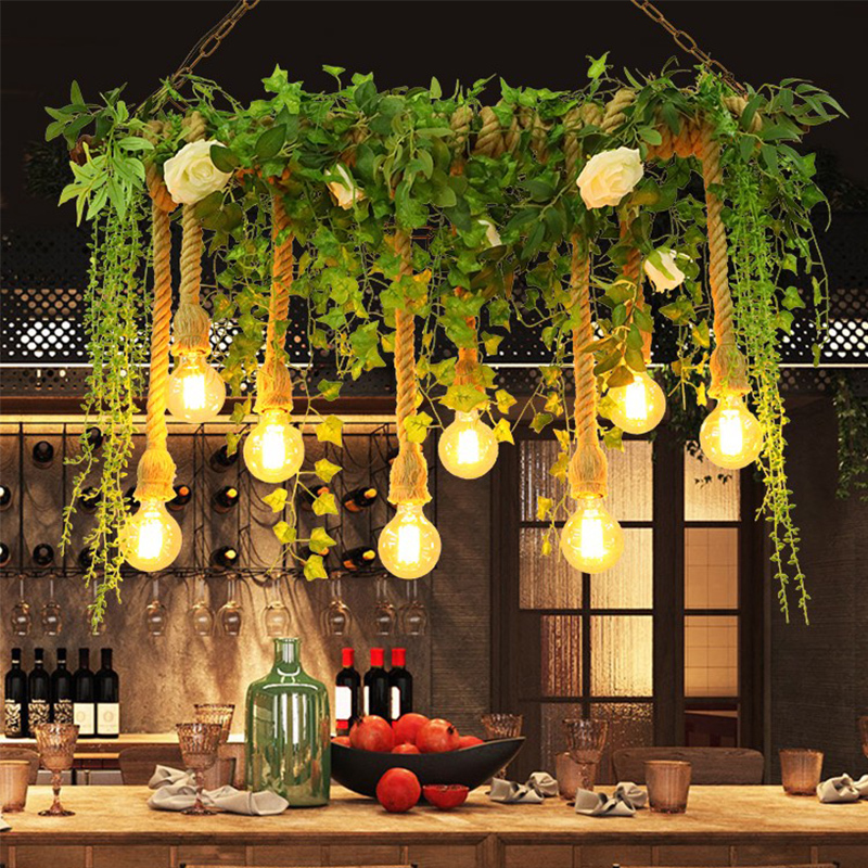 Creative Plant Bar Pendant Light Dining Table Bar Lounge Theme Restaurant Flower Shop Balcony Sunroom Glass Room Lighting Creative Plant Bar Pendant Light Dining Table Bar Lounge Theme Restaurant Flower Shop Balcony Sunroom Glass Room Lighting