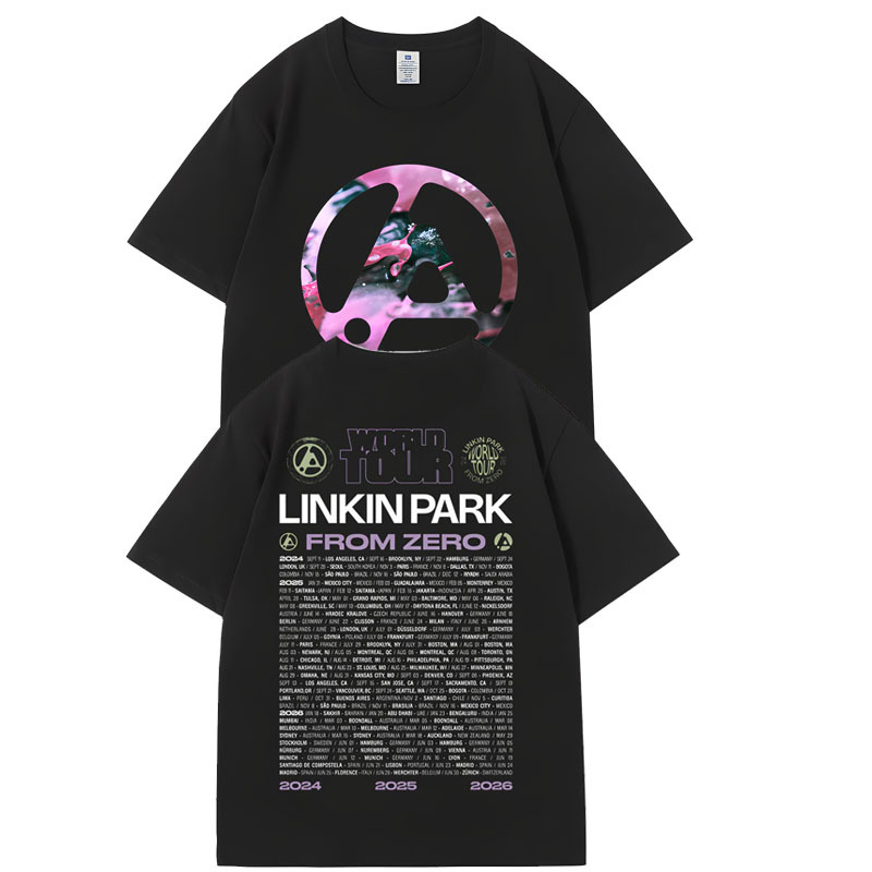 Linkin Park from Zero Linkin Park New Album Tour Merchandise Rock T-Shirt Short-Sleeved Clothing Linkin Park from Zero Linkin Park New Album Tour Merchandise Rock T-Shirt Short-Sleeved Clothing