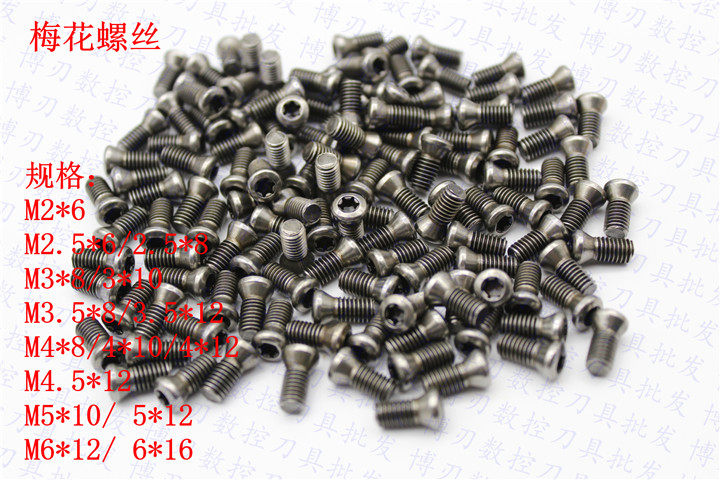 M2 5 * 5 M2 5 * 6 M2 5 * 8M2 5 * 10 Numerical control shank U drilling screws plum screw milling cutter rod fastening