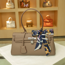 French DUDK womens bag new leather fashion temperament mother bag large capacity Kelly bag foreign style all-match handbag