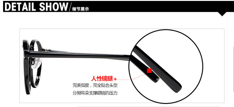 Kính gọng tròn lớn gọng kính Kính hoàn thiện nữ với thấu kính nhựa 0--600 độ mắt kính v