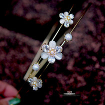 Japan and South Korea version hair hair band pressure hairpin female flower Zircon super fairy fashion temperament fresh headdress wild wide headband