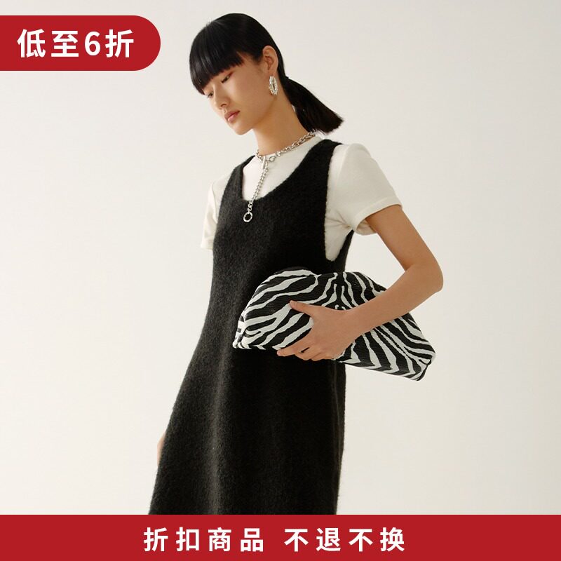 MADDEINAM 2021 NEW RARE STRETCH WOOL ALPACA SHEEP CAMEL HAIR VEST STYLED KNIT FOREIGN DRESS