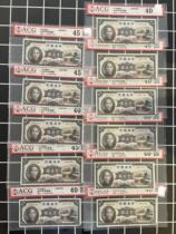 11 consecutive numbers graded coin 45 Central Bank of the Republic of China Xiaoshanshui 10000 yuan banknote 10000 yuan coin H