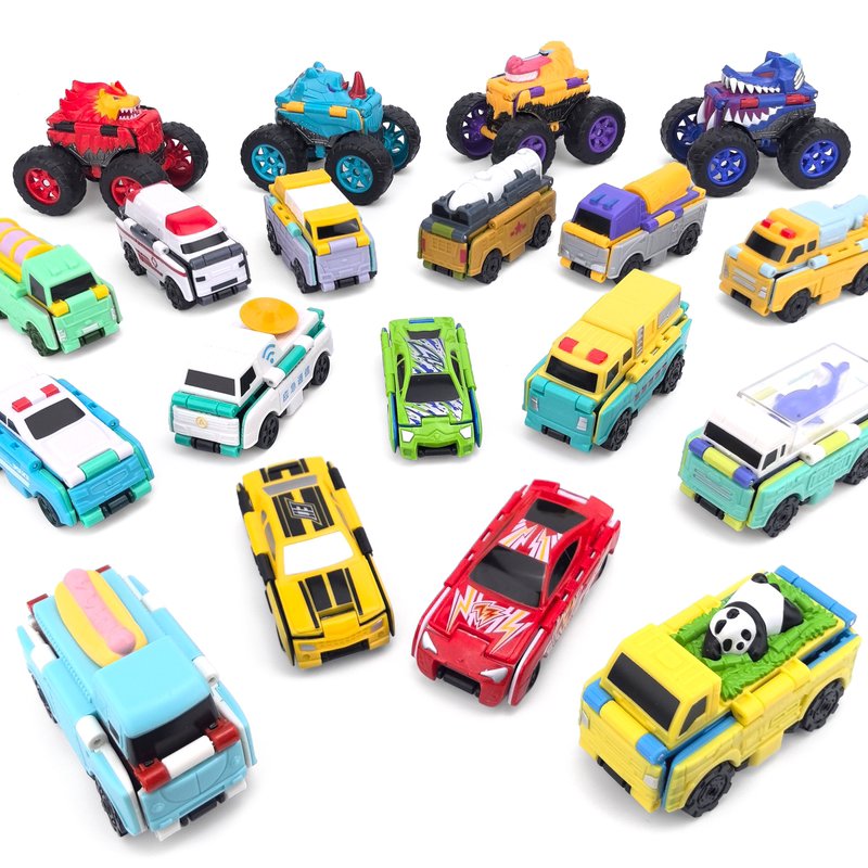 Audi Double Diamond Transforming Car Children's Reversible Toy Car Transforming Car Boys' Sports Car Firefighting Toy Car