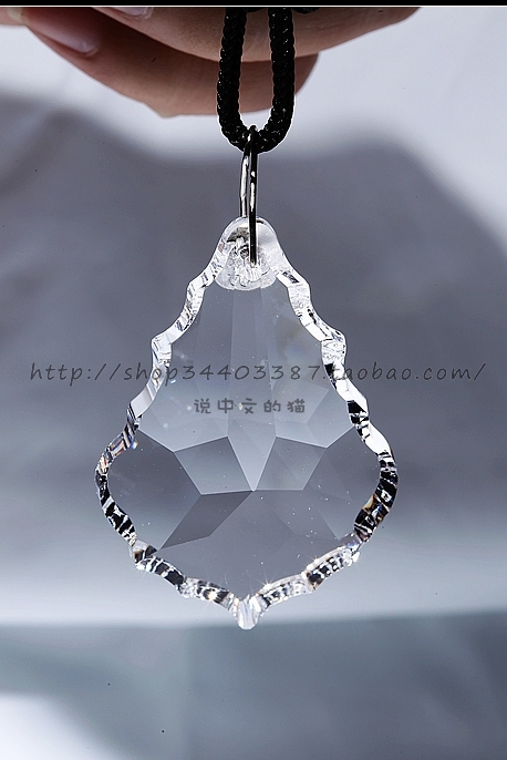 Egypt direct purchase asfour ASF Crystal Necklace-White Crystal Leaf Necklace (Large)