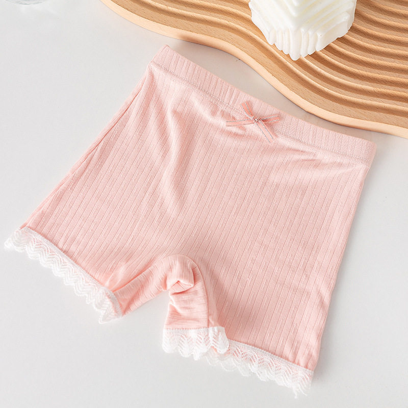 Child Safety Pants Summer Slim Fit Woman Treasure Comfort Little Girl Breathable Pro-Skin Girl Antibacterial Anti-Walking Light Four-corner Pants