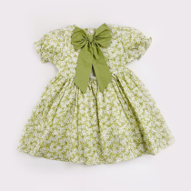 Female Treasure Skirt Foreign Air Trendy Dress Pure Cotton Year-old Gown Crummy Summer Girl Sweet Beauty Super Fairy Princess Dress