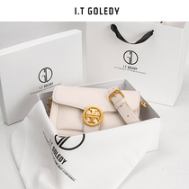  Hong Kong IT GDLEDY white niche armpit bag female 2021 new leather bacchus bag messenger bag