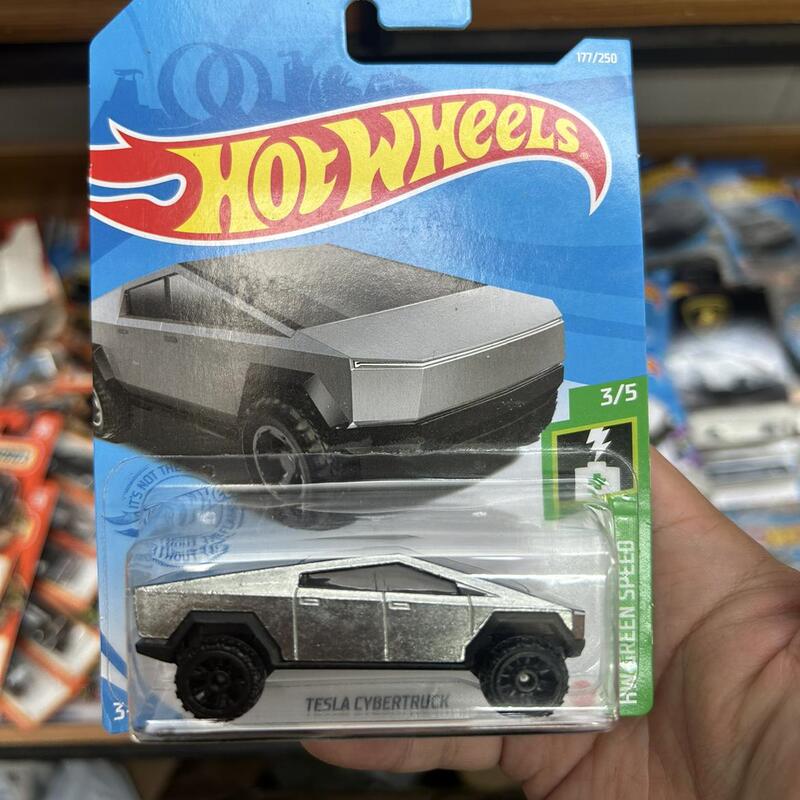 2022 American Car Model Hot Wheels # 049 Musk's Silver Tesla Pickup Truck First Edition