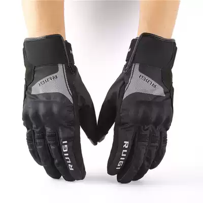 RUIGI new locomotive riding spring, summer, autumn and winter season breathable anti-drop touch screen knight racing gloves men and women