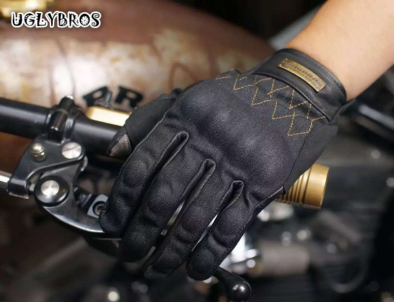 uglyBROS-515 mùa xuân và mùa thu Găng tay xe máy Harley cưỡi găng tay chống rơi retro màn hình cảm ứng gió - Xe máy Rider thiết bị bảo vệ khớp gối