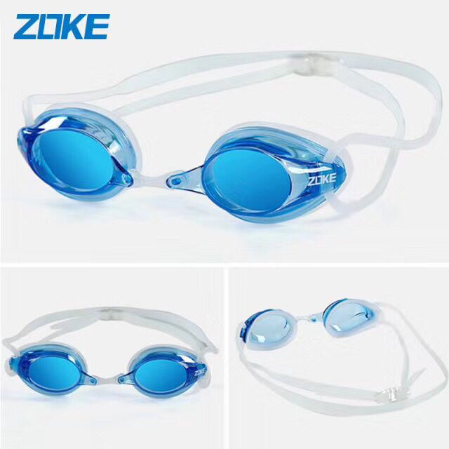 2020 new zhouk small frame professional myopia flat light swimming goggles anti-fog male and female waterproof adjustable silicone swimming goggles