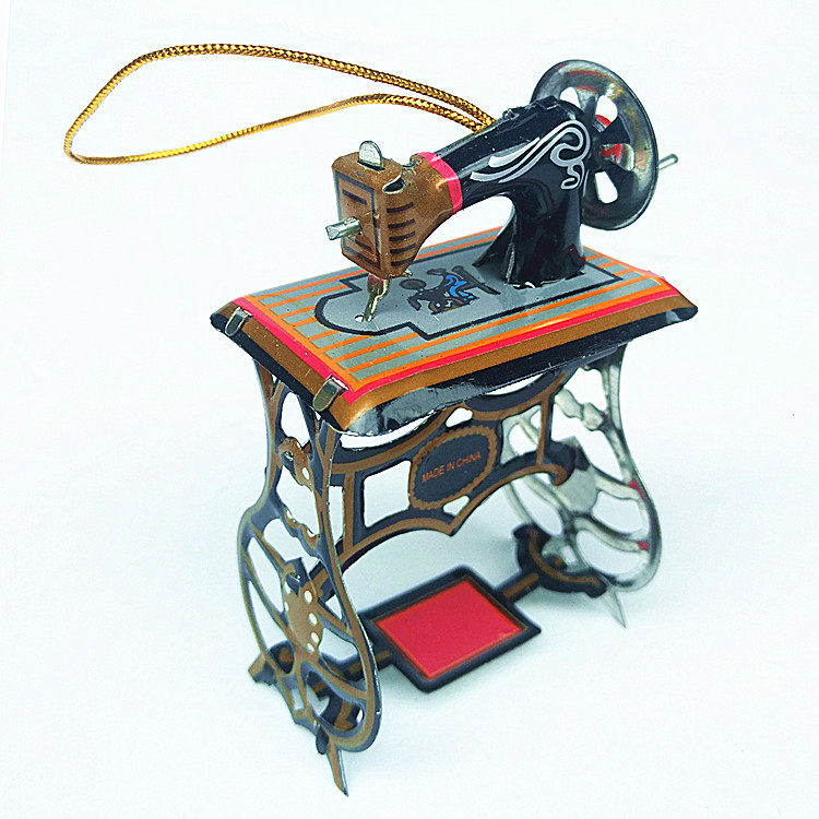 MF413 Tin Sewing machine Christmas pendant Decorative pendant