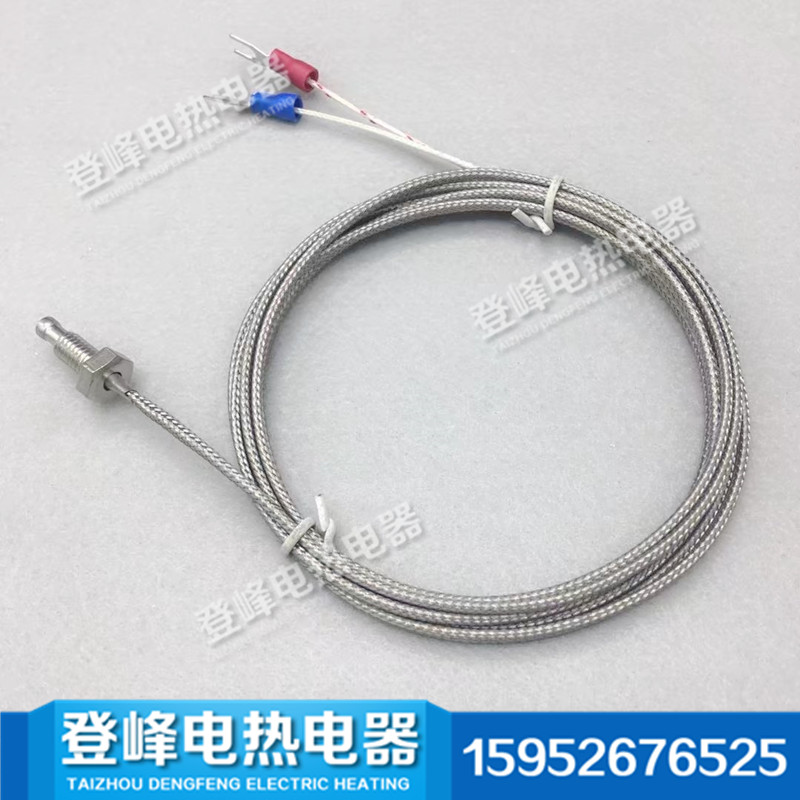 M6 screw type thermocouple K type E type M8 thermal resistance temperature sensor thermometric wire monitor catch-up line