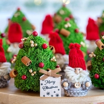 Muzi Handmade Christmas handmade DIY Christmas DIY material package Moss Christmas tree decorative gifts