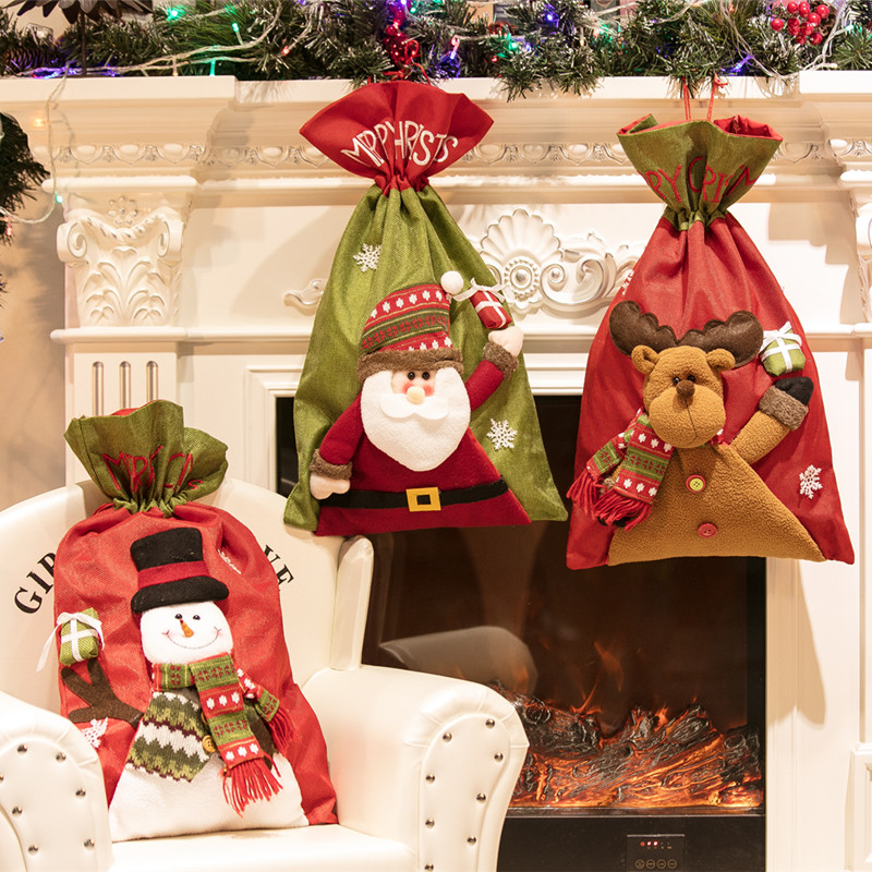 Christmas Big Christmas Christmas Socks Seniors Snowman Gift Bags Gift Bags Safe Fruits Packaging Boxes Candy Apple Bags