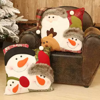 Christmas pillow snowman old man pillow cushion Christmas children gift gifts Christmas decorations