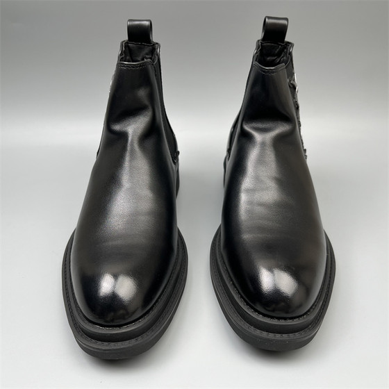 切尔西靴男断码孤品撤柜牛皮厚底真皮男靴子厚底潮款英伦中帮皮鞋