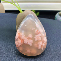 Madagascar cherry agate pendant ice permeable ice species floating flower hand string ring loose beads live room