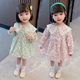 Children's new autumn dress girl baby Western style floral princess dress 2021 Korean version girls spring and autumn skirt trend