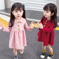 Girls dress 2021 new Korean version Spring and autumn dress woman baby long sleeve child little girl foreign air princess dress