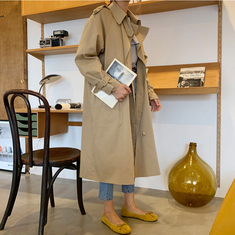 MIUSU 23 Spring New Product Han - tap Classic loose middle - long straight tube dressing dress woman