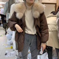 MIUSU Winter Costume 90 White Duckle Han Luxury Fox Han Han - hair Tie thickened luxury feather - clothes in the long term