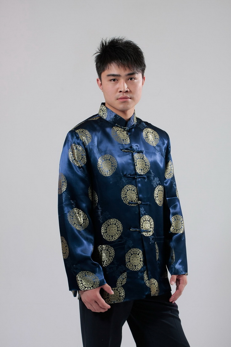 [] sườn xám Tang phù hợp với nam dài tay tối rồng kiểu đồ bộ đẹp