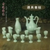 Longquan Celadon Ceramic 汝 Lò đã hoàn thành Bộ quà tặng gồm 14 bộ Ly rượu cao cấp Bộ đồ cổ bán nóng - Rượu vang