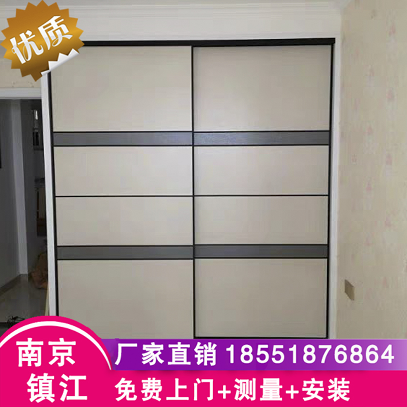 Manufacturers direct sales custom multi-layer solid wood acrylic wardrobe moving door silent door