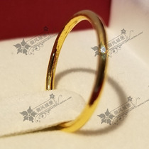 Domestic Chow Tai Fook gold ring aperture fine about 1 68 Gram workers 68 can be used as tail