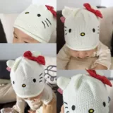 Hello Kitty, детская трикотажная шерстяная вязаная шапка, европейский стиль