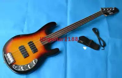 FRETLESS SUNBURST ELECTRIC BASS FRETLESS ri luo se dian bei si F-1407